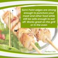 thumbnail image 2 of - WRS100SP-100 10" Wooden Semi Pointed Corn Dog Skewers ( Pack of 100), 2 of 4