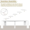 thumbnail image 3 of 20"-118" White Extendable Dining Table for 2-12 People, Modern Modular Extension Table, Space-Saving Extra Long Folding Dining Table, Multifunctional Conference Meeting Table, 3 of 7