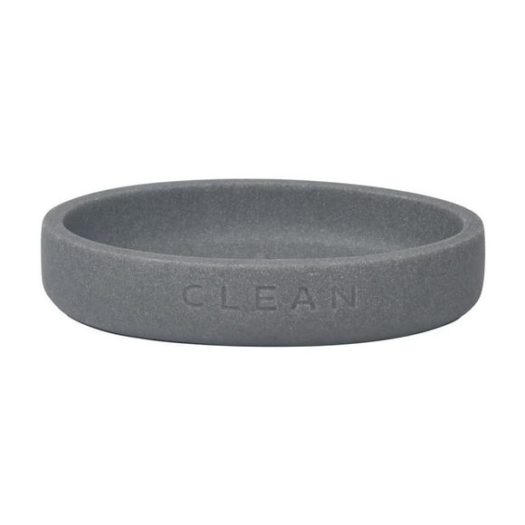 hometrends Grey Sandstone Soap Dish, 1 sandstone resin soap dish for bathroom use