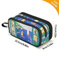 thumbnail image 4 of FORMRS Pencil Case with 3 Compartments Zipper Pouch, Elementary School Level and up, Green Seaside, 4 of 8