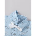 thumbnail image 6 of WISDOM Toddler Boy Clothes Formal Outfit Bowtie Dress Shirt Suspender Pants Cotton Fabric 3pcs Set, 6 of 8