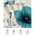 thumbnail image 7 of Watercolor Blue Flowers Bed Skirt King Size 16" Drop Butterfly Leaf Retro Pastoral Style Ruffled Wrap Around Bed Skirts Adjustable Elastic Bedskirt Dust Ruffle for King Size Bed, 7 of 7