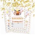 thumbnail image 2 of Darling Souvenir Yellow Birthday Invitation Card 28 Pcs Fill or Write In Blank Invites Printable Party Supplies 5 x 7 Inches, 2 of 5