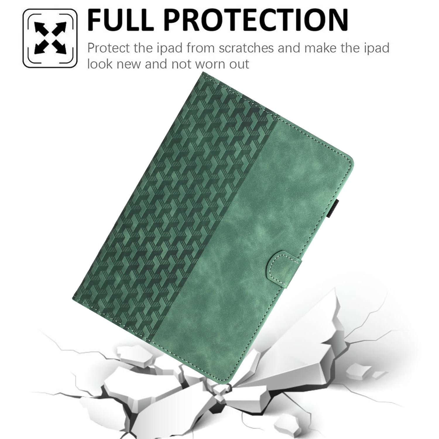 Allytechgroup Slim Case for Apple iPad Pro 11" M4 2024, Premium PU Leather Folio Flip Cover Stand Anti-Scratch Cards Slots Pencil Holder Smart Case Cover Auto Sleep Wake, Green
