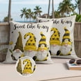thumbnail image 2 of Yellow Bee Gnomes Outdoor Pillow Covers Pack of 2 Sweet like Honey Daisy Farm Linen Pastoral Waterproof Throw Pillow Covers Decorative Cushion Cases for Patio Garden Tent Balcony Couch 16x16 inch, 2 of 9