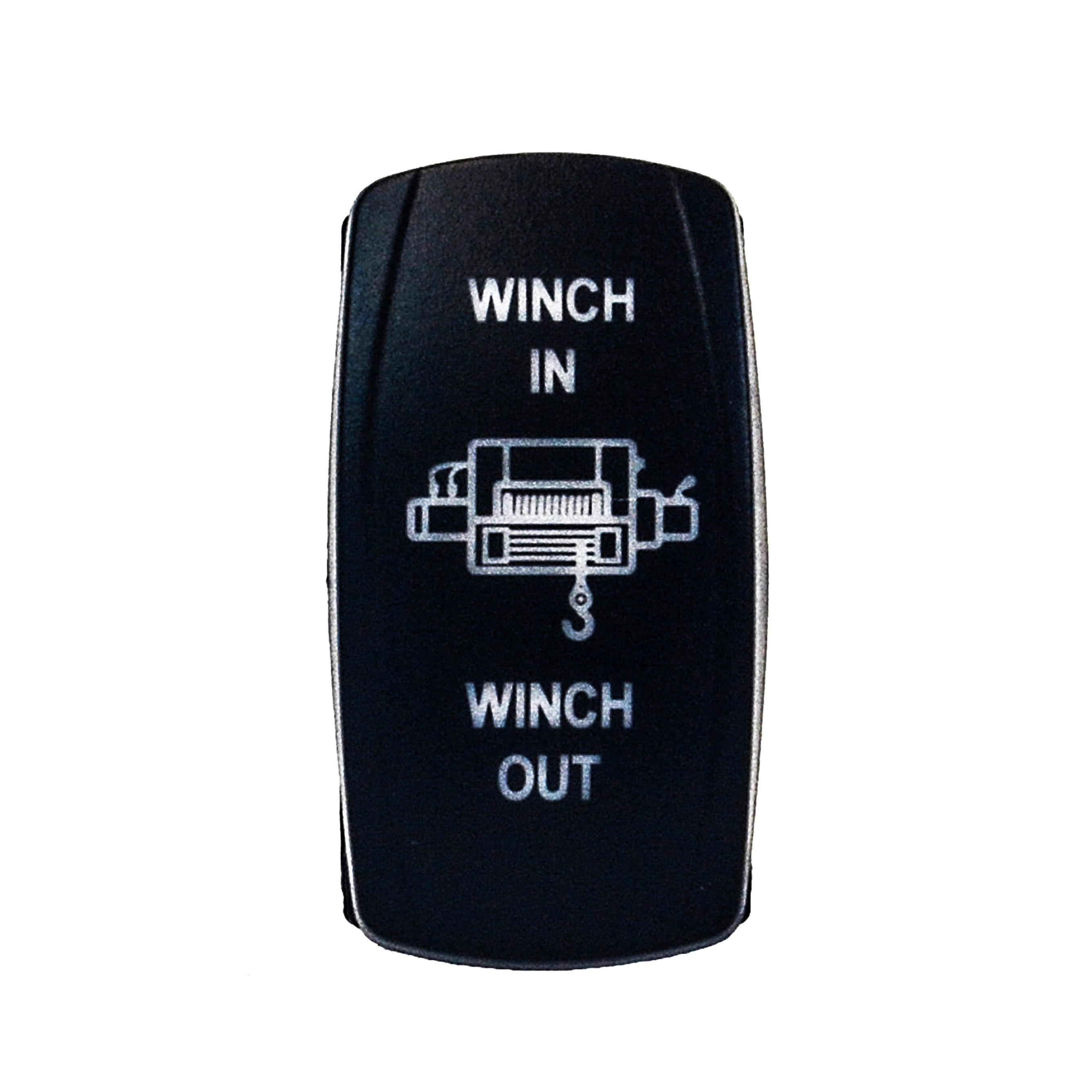WINCH In/Out OZUSA Momentary Rocker Switch 4Pin Laser Etch Blue LED