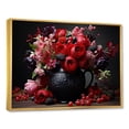 thumbnail image 2 of Designart "Gothic Style Red Floral Pot" Geometric Framed Wall Art - Bohemian Red Boho Pottery Entryway Framed Wall Art Print, 2 of 6