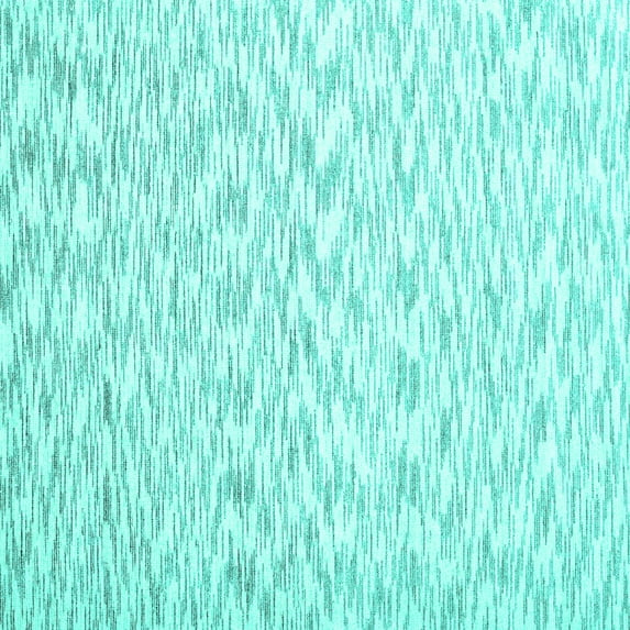 Ahgly Company Indoor Square Solid Turquoise Blue Modern Area Rugs, 6' Square