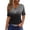#06Dark Gray, variant on Womens Tops Henley V Neck Button Down Shirts Short Sleeve Dressy Blouses Pullover Clothes Purple 3XL
