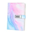 thumbnail image 1 of Rongfmy Diary with Lock 180 Pages Organizer Lock Journal Planner for Girls Kids Boys Color Smudge, 1 of 9