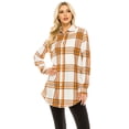 thumbnail image 4 of Haute Edition Women's Long Button Down Flannel Tunic Shirt with Plus, 4 of 4