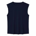 thumbnail image 3 of LEKWK Mens Tank Top Linen Lightweight Crew Neck Casual Muscle Shirts Breathable Loose Fit Comfy Solid Summer Tops Fashion Beach Vacation Daily Outfits, 3 of 7