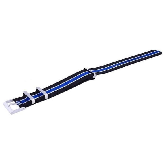 Ratio NATO36 22 mm Men Black & Blue Polyester Strap, Blue