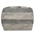 thumbnail image 4 of Pemberly Row Transitional Boho Square  Fabric Pouf in Gray Melange Cotton, 4 of 9