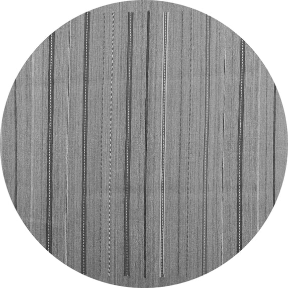 Ahgly Company Indoor Round Abstract Gray Contemporary Area Rugs, 5' Round