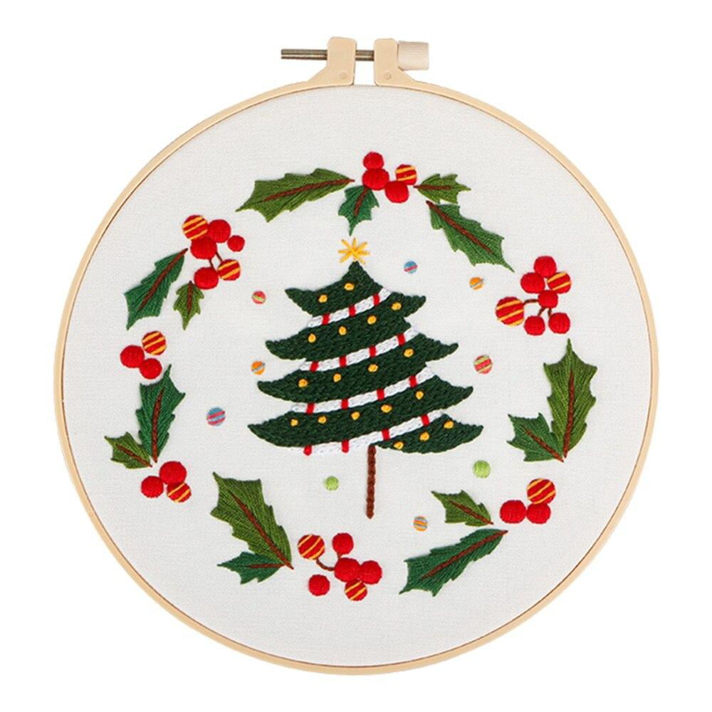 3 Sets Christmas Embroidery Kit Adults Cross Stitch Kits for Beginners with Merry Christmas Xmas Tree Patterns and Instructions DIY Embroidery Starter Kit Crafts Gift and Home Decor
