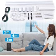 Fetcoi Electric Curtain Tracks With Remote Control Drapery System PC & ABS Home Motorized Curtain Track (6M)