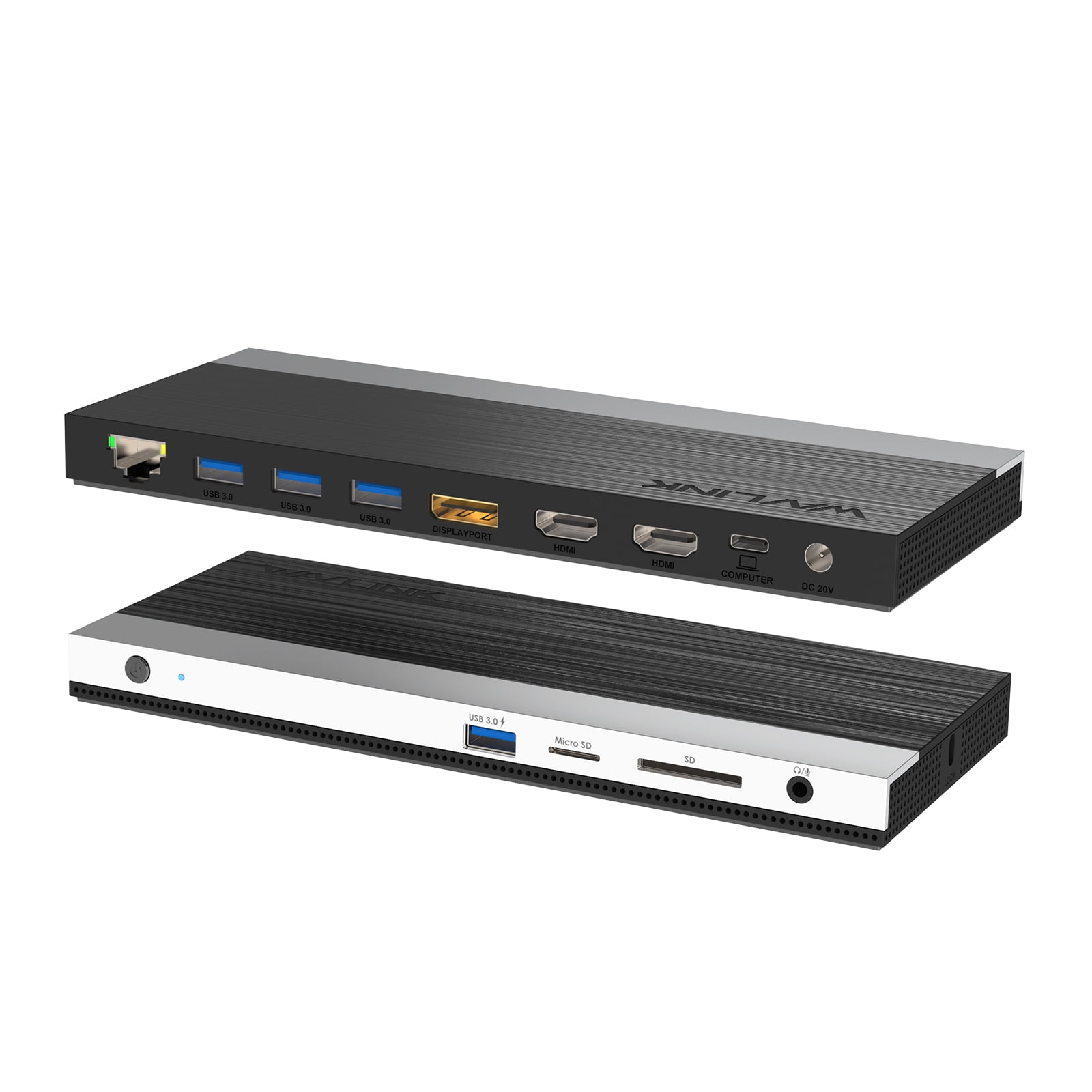 Quality100 13-in-1 USB C Triple Display Docking Station, Support 100W Charging for PC, Max 4K@60Hz with DisplayPort, HDMI, USB 3.0, Gigabit Ethernet, SD/TF Card Slot, Audio Jack for Windows & Mac OS