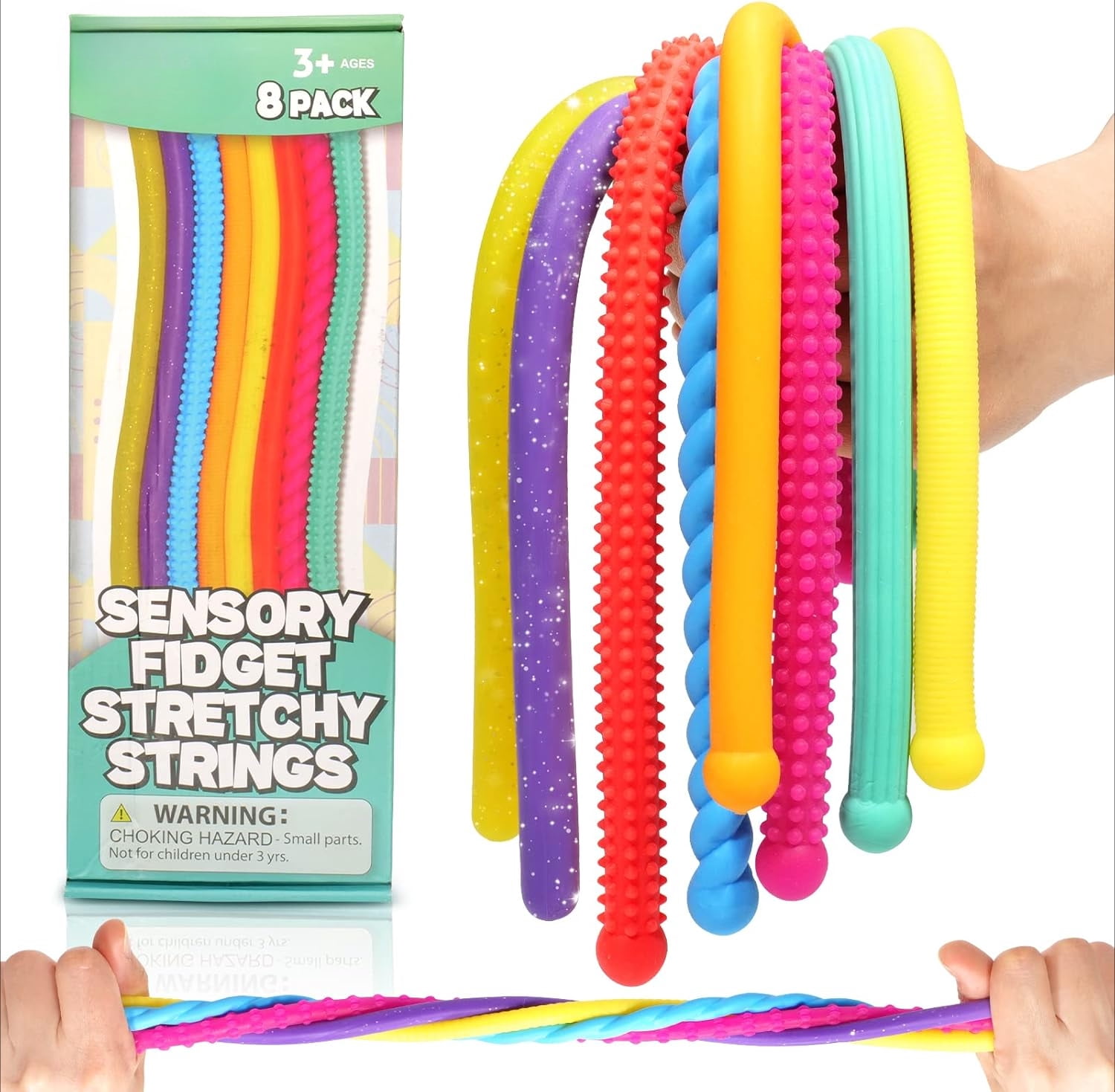 6PCS Sensory Fidget Sticks - Textured Silicone Calming Toys For Kids & Adults