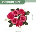 thumbnail image 2 of IMIKEYA Realistic Rosy Silk Flower Candle Wreath for Valentine's Day Imikeya, 2 of 10
