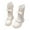 C11/White, variant on XIYON Girls Boots For Toddler Girls Winter Fashion Boots Warm Long Calf Height Leather Booties For Kids Stylish Boots Non- Comfortable 4.5-5 Years