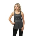 thumbnail image 2 of Thread Tank Empathy Is So Gangster Women's Sleeveless Flowy Racerback Tank Top Charcoal Small, 2 of 5