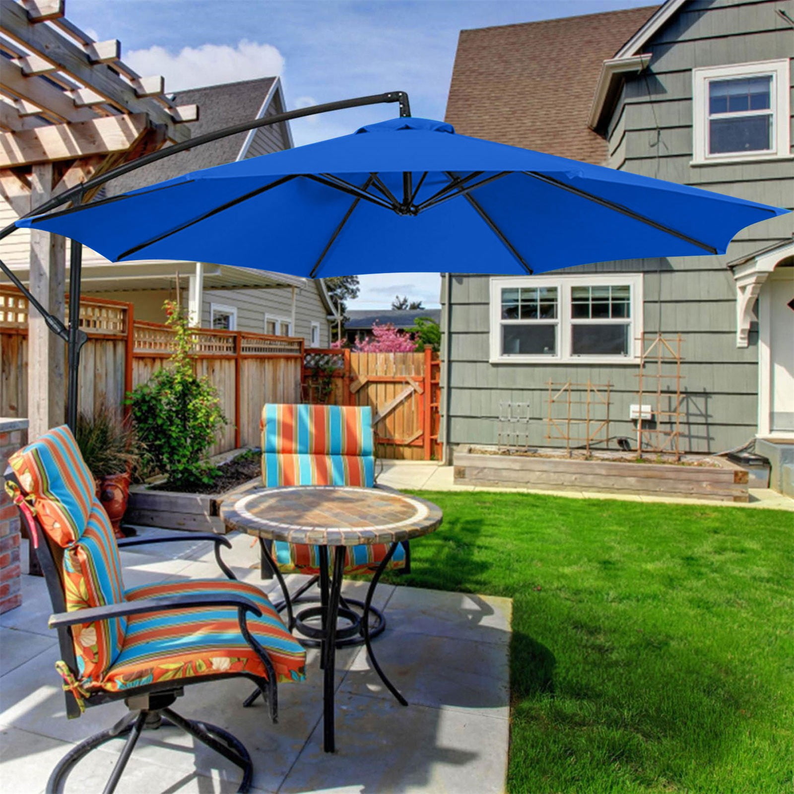 10 foot round patio umbrella / 11 ft Offset Umbrellas your guests Best Choice Products 10ft Offset