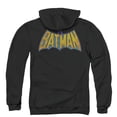 thumbnail image 3 of Dco/Batman Neon Distress Logo (Back Print) Adult Zipper Hoodie Sweatshirt Black, 3 of 3