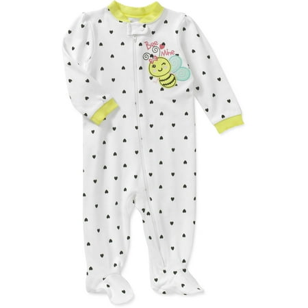 Garanimals Newborn Baby Girl Cotton Sleep N Play Walmart Com