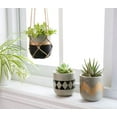 thumbnail image 2 of Isuesee Cement Succulent Planter Set of 3 Concrete Plant Pots, 2 of 5