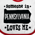 thumbnail image 4 of Inktastic Someone in Pennsylvania Loves Me Boys or Girls Baby Bib, 4 of 4