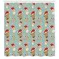 thumbnail image 3 of Ambesonne Christmas Shower Curtain, Santa Deer Vintage, 69"Wx84"L, Multicolor, 3 of 3