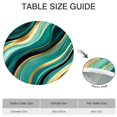 thumbnail image 6 of Blue and Gold Marble Glitter Streaks Pattern Round Fitted Tablecloth with Elastic Edge,Dining Table Cover Waterproof,Outdoor Round Tablecloth for Camping,Dining,Indoor and Outdoor, 6 of 7