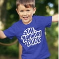 thumbnail image 4 of The Birthday Dude Stars Shirt Birthday Boys Outfit for All-Ages Vintage Royal Shirt 4T, 4 of 5