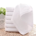 thumbnail image 5 of 21 Piezas Toallas Algodón Blanco Calidad Superior del Hotel Toallas de Mano de Cara Suave 30X30cm, 5 of 5
