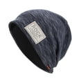 thumbnail image 2 of Yuanlong Womens Beanie Hat Slouchy Letter Label Winter Knit Skull Cap Stretchy Windproof Soft Casual Stylish Outdoor Headwear, 2 of 3