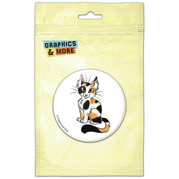 Calico Cat Pet Pinback Button Pin Badge