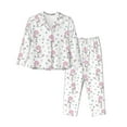 thumbnail image 1 of Balery Cute Poodle Dog Conjunto de Pijama con Estampado para Mujer, Conjunto de Dos Piezas con Manga Larga, Ropa de Dormir Suave con Bolsillos, Pijamas Cómodos-Large, 1 of 7