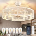 thumbnail image 1 of Ventilador de techo DINGLILIGHTING 26" sin aspas con luz industrial, 1 of 9