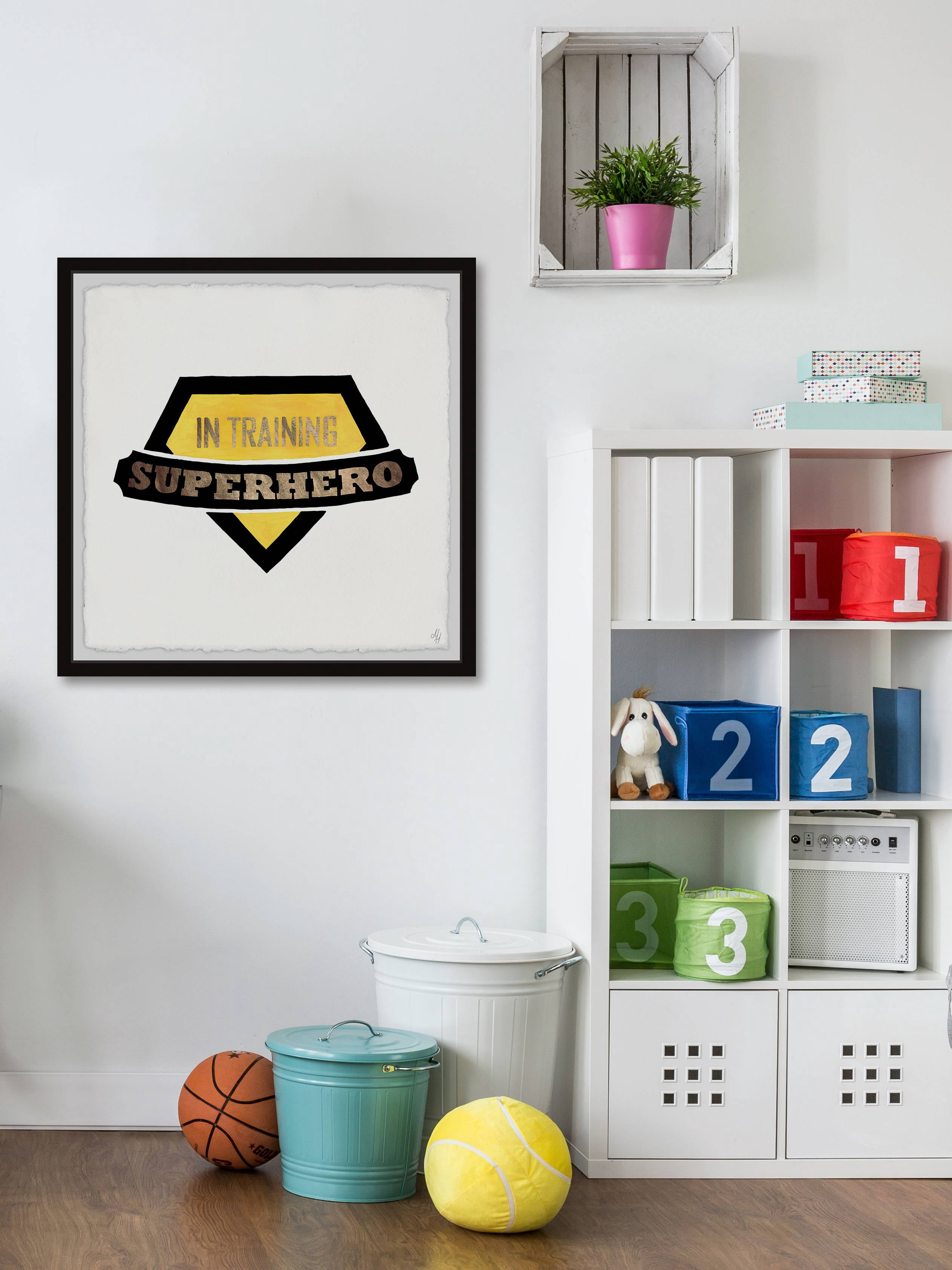 Marmont Hill Superhero in Training Badge Framed Wall Art