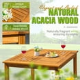 thumbnail image 5 of Homall Outdoor Furniture 5 Sets Patio Acacia Wood Table and Chairs with Cushions,Burlywood, 5 of 7