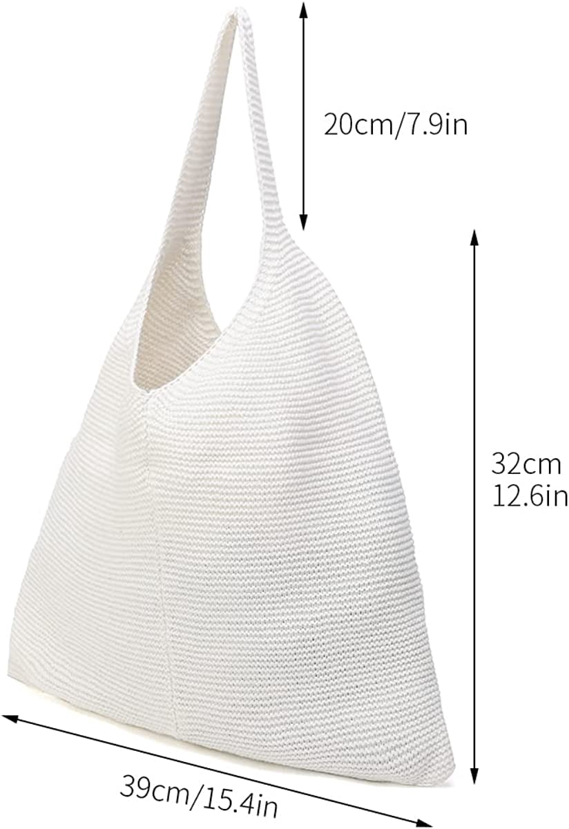 CoCopeaunts tote bag aesthetic Women's Shoulder Handbags Hand crocheted Bags large Shoulder Shopping Bag canvas tote cute