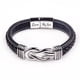 thumbnail image 2 of Pulsera de cuero de acero inoxidable para viajeros de moda europea y americana Pulsera de acero inoxidable con giro magnético lovemyson para hombre, 2 of 6