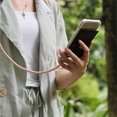 thumbnail image 3 of Cadorabo Lanyard Silver Necklace Case for Apple iPhone 8 PLUS / 7 PLUS / 7S PLUS TPU Silicone Cover Back Case, 3 of 8