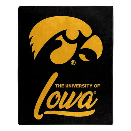 UPC: 0190604268316 | The Northwest Group Iowa Hawkeyes 50 x 60 Signature Raschel Plush Throw Blanket