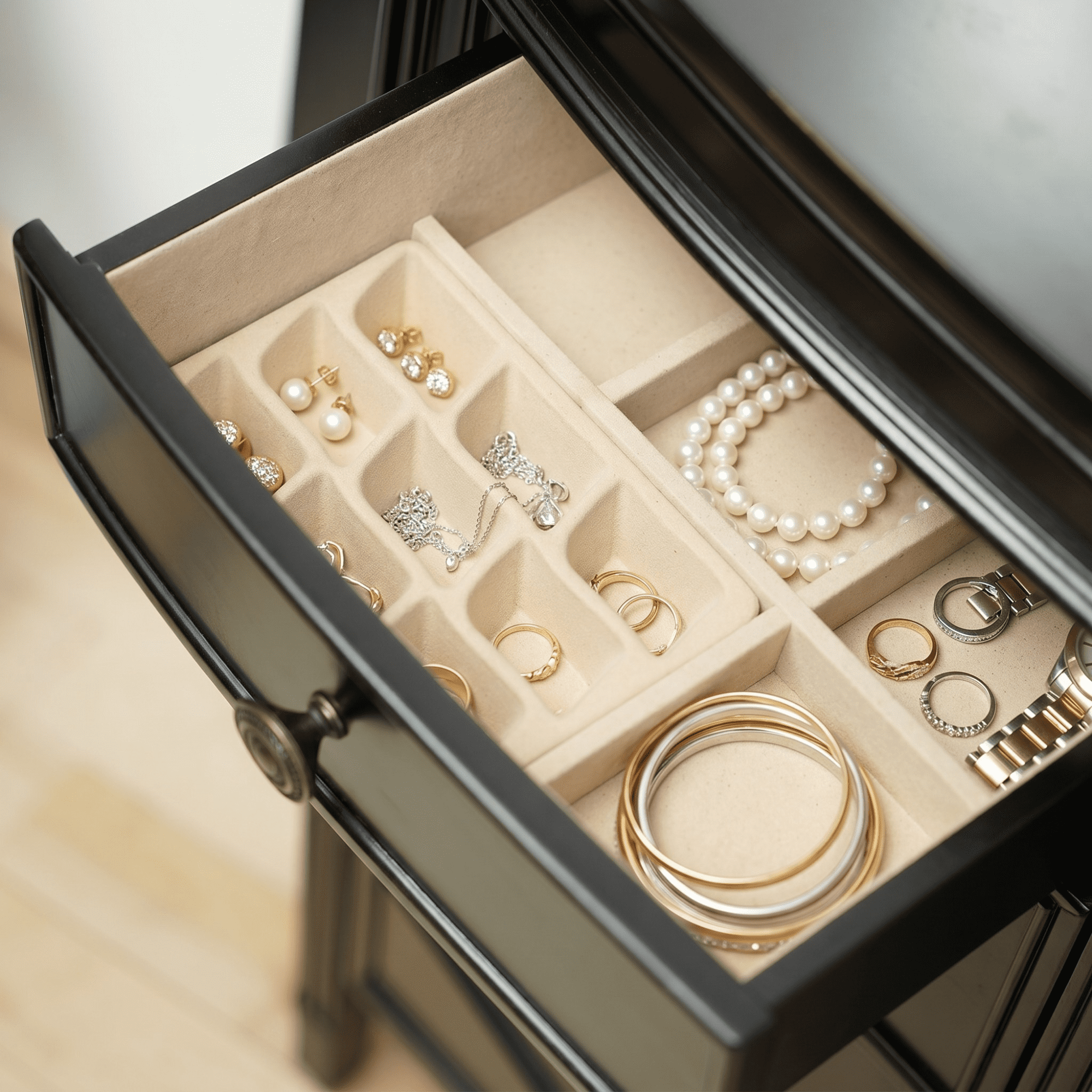 Hives & Honey Women's Earring Tray Inserts for Jewelry Storage and Organization, Set of 4