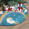 thumbnail image 3 of RYLABLUE Mignon Unicorns Jupe de Sapin de Noël pour Décoration de Fête Intérieure Extérieure 48 Pouces, 3 of 3