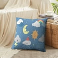 thumbnail image 4 of LALILO Throw Pillow Covers Weather Sun Happy Weather Rainbow Sleep Cushion Cover 18" x 18", 1437 Pack, 4 of 6