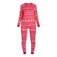 thumbnail image 2 of Jaclyn Women's Red Fair Isle Family Sleep Holiday Pajama Set, 2-Piece, Sizes S-3X, 2 of 3