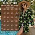 thumbnail image 7 of Xoenoiee Jamaica Flag Paint Splatter Print Womens Swimsuit Coverup Button Up Swim Cover Ups for Swimwear Women Shirt Bathing Suit Cover Up Beach Coverups, L, 7 of 7
